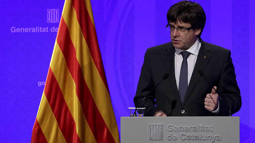 Líder catalán retrasa su comparecencia en el Parlamento regional