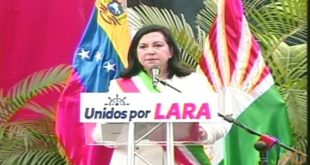 Gobernadora del Estado Lara, Carmen Meléndez.