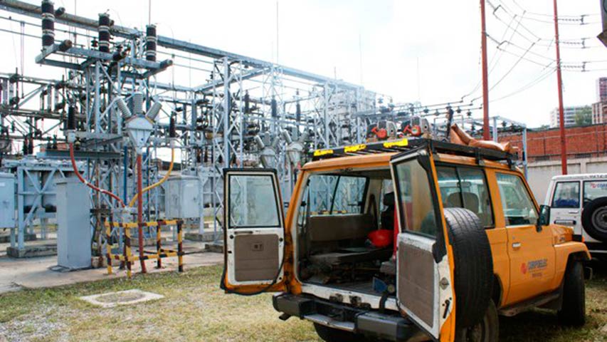 Corpoelec prevé interrupción eléctrica por condiciones atmosféricas
