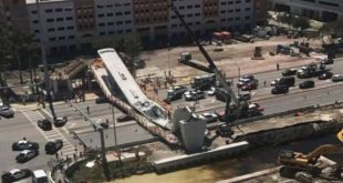Varios muertos al derrumbarse puente peatonal en Miami