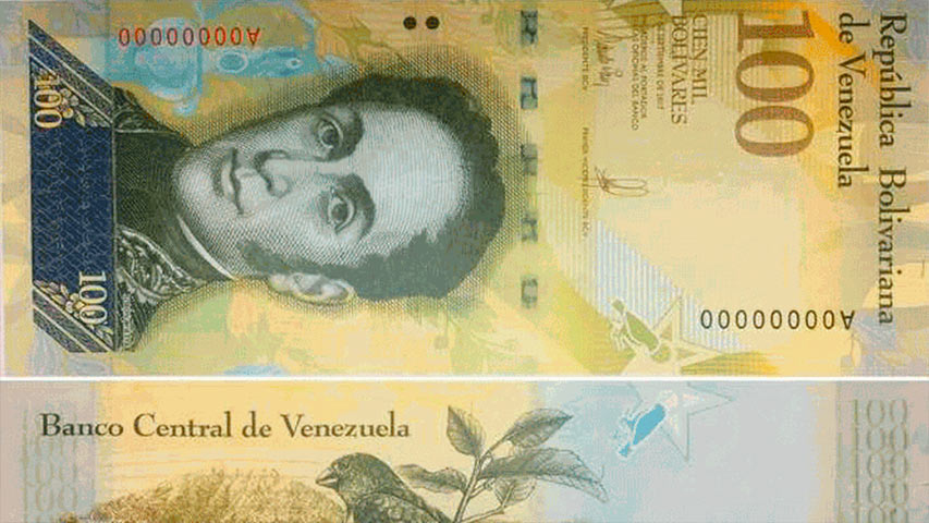 Nuevo billete de 100 mil bolívares circula a partir de este miércoles
