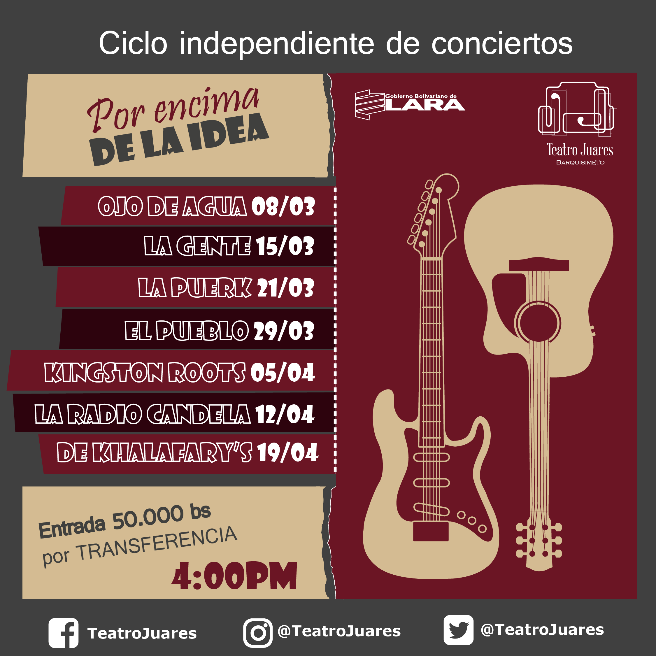 Comienza El 1er ciclo independiente de conciertos “Por encima de la idea”