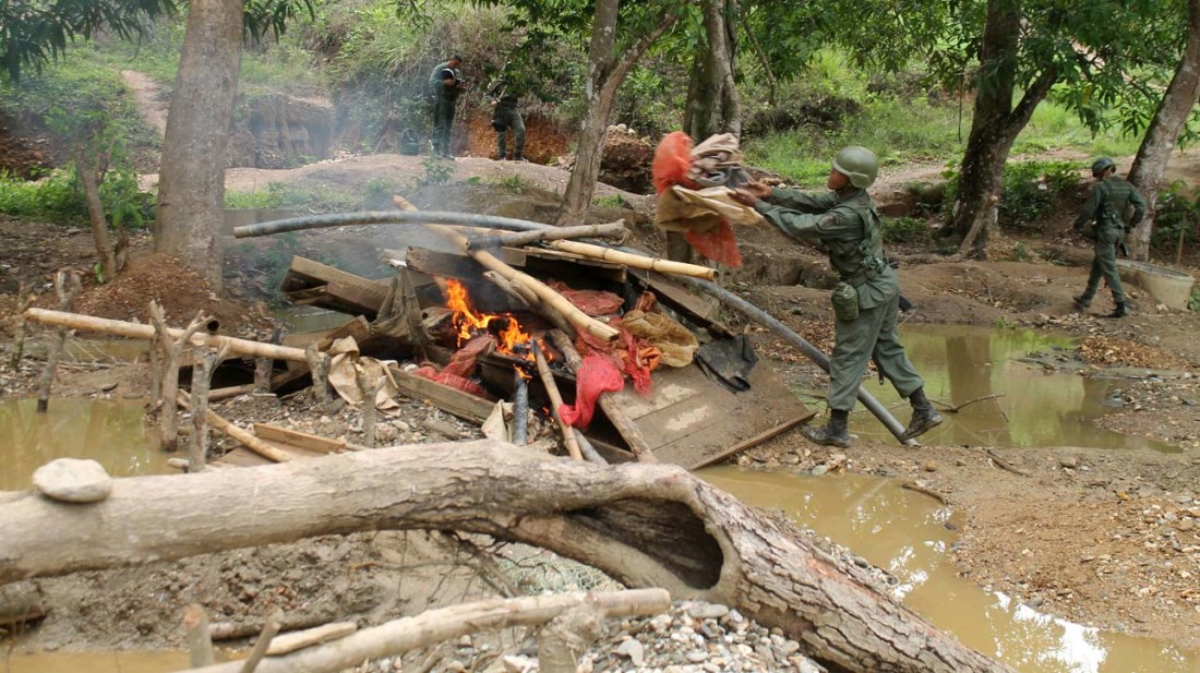 Desmantelan minería ilegal del oro en Carabobo al inhabilitar campamento