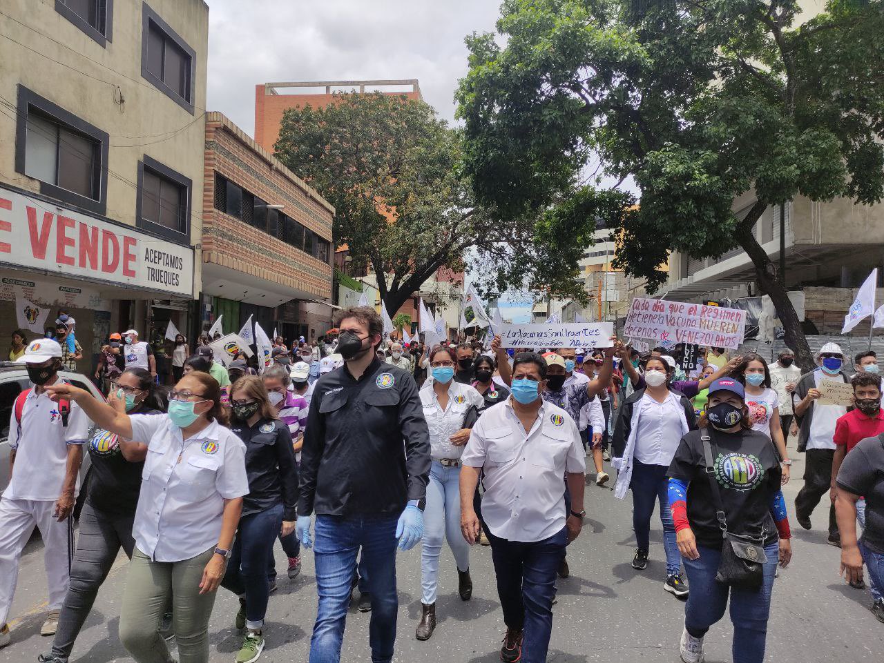 Acción Democrática en Lara alzó su voz en las calles para exigir plan de vacunación anti covid-19