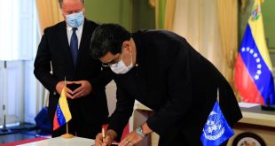 Firma del memorandum de entendimiento entre Nicolás Maduro y El PMA