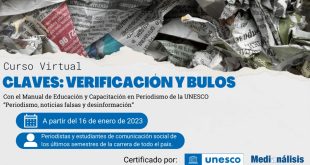 Medianálisis lanza curso en alianza con la UNESCO