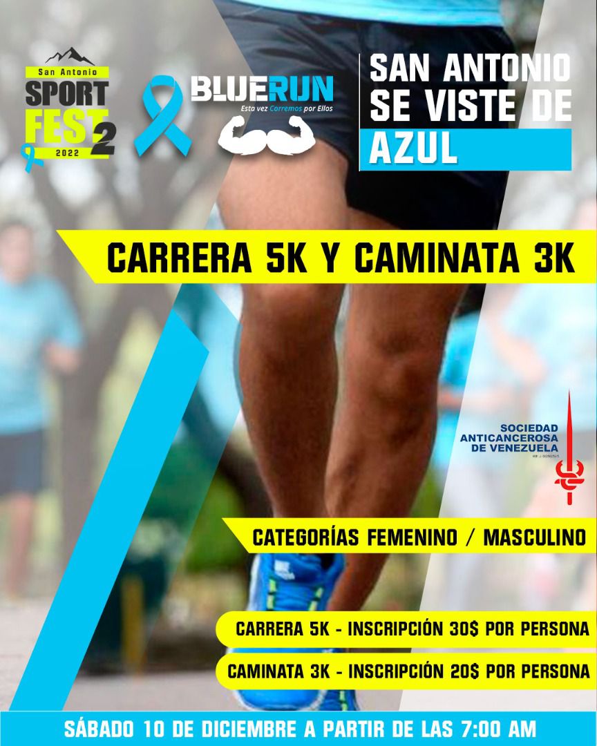 Carrera y caminata Blue Run a beneficio de la SAV se realizará el 10 de diciembre