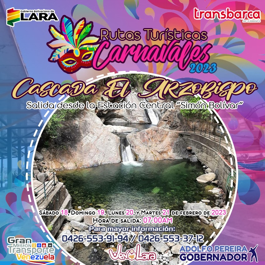 Transbarca activa las Rutas Turísticas Carnavales 2023 en Lara
