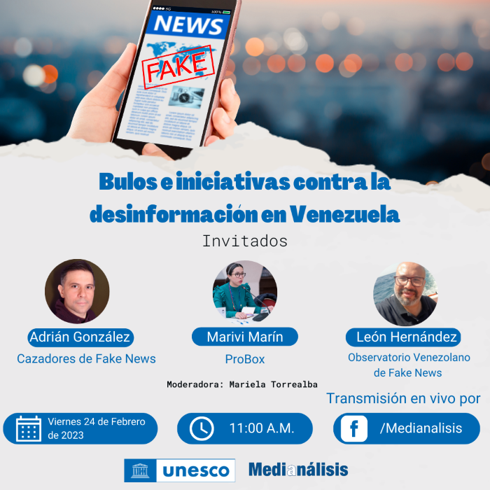 Foro Virtual: Bulos e iniciativas contra la desinformación en Venezuela