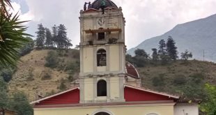 Avanza segunda etapa para renovar iglesia Nuestra Señora del Carmen de Canaguá