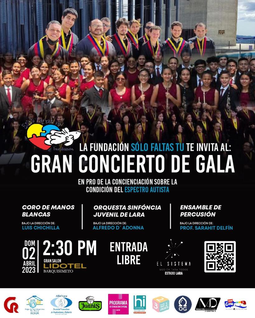 Fundación Sólo Faltas Tú invita al Concierto de Gala por el día Mundial del Autismo