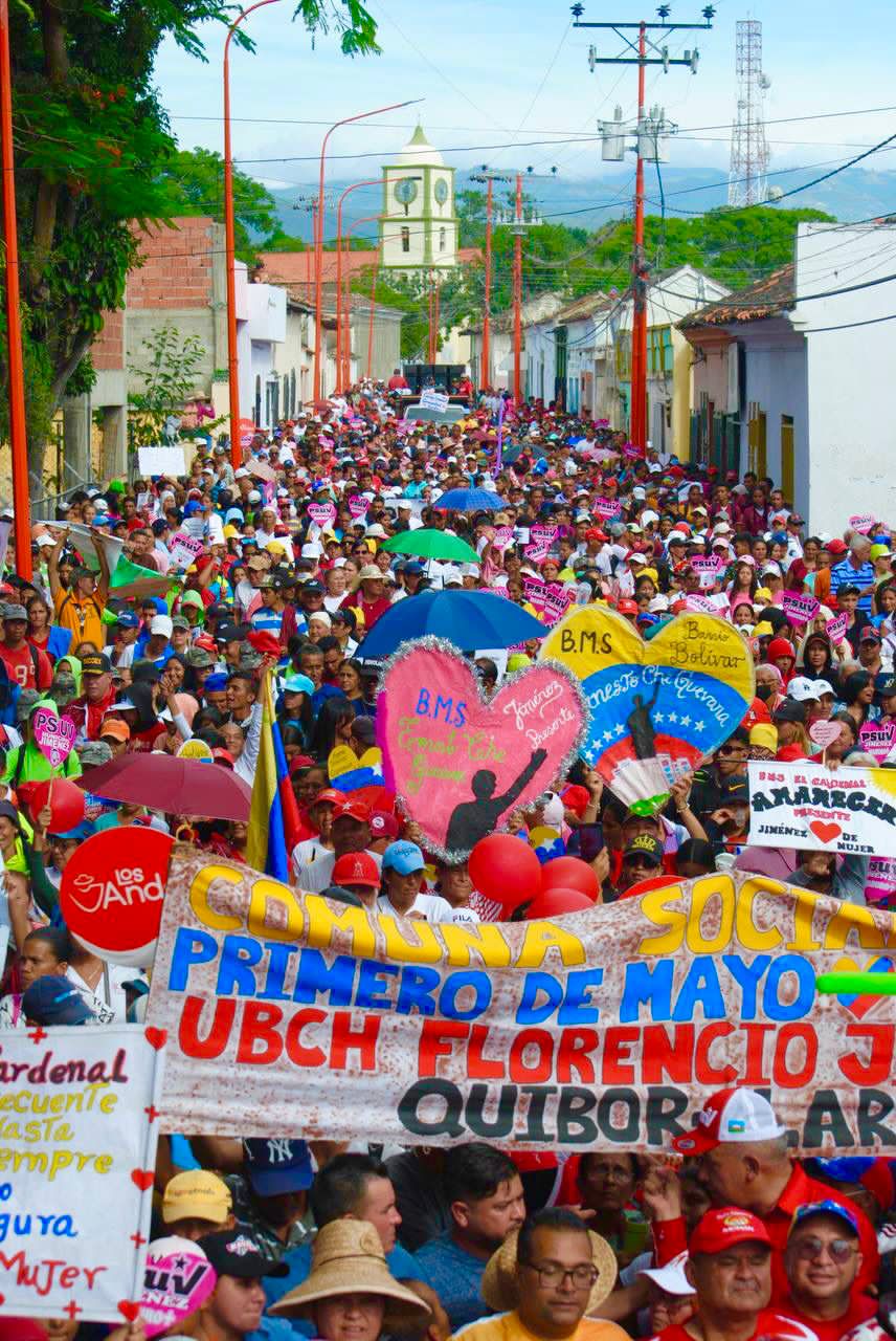 Habitantes del municipio Jiménez marcharon en respaldo a la gestión del Presidente Nicolás Maduro
