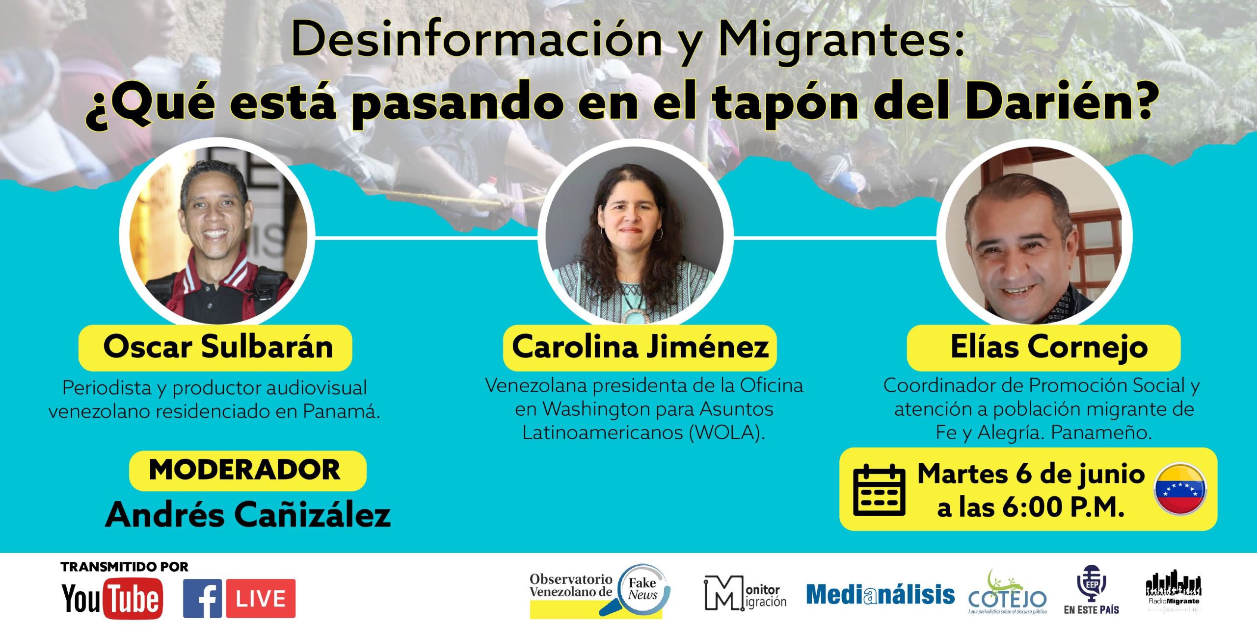 OVFN presenta foro virtual Desinformación y migrantes: ¿Qué está pasando en el Tapón del Darién?