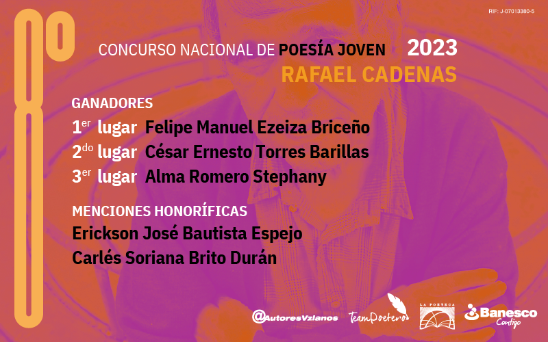 Concurso Nacional de Poesía Joven “Rafael Cadenas” ya tiene ganador